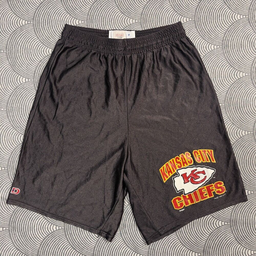 Vtg 1995 Kansas City Chiefs Athletic Shorts Made In USA Dodger Tag Nylon Men M